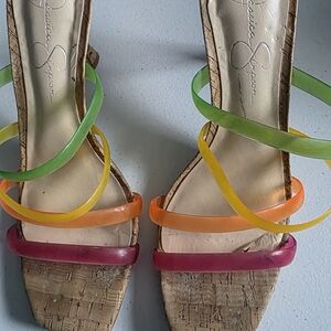 Jessica Simpson Colorful Strappy Heels